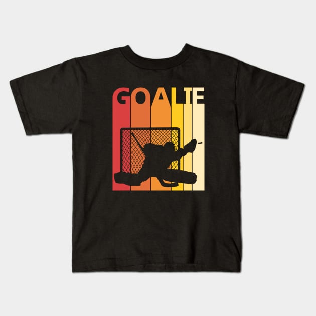 Vintage Ice Hockey Goalie Kids T-Shirt by GWENT